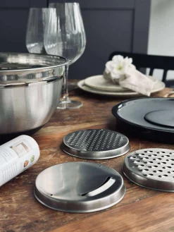 Skål med snittelåg - Rustfrit stål