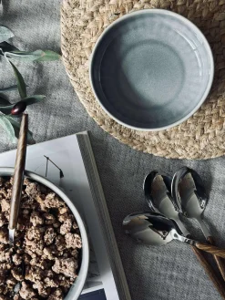 Skål VIGA strib stentøj - Blå