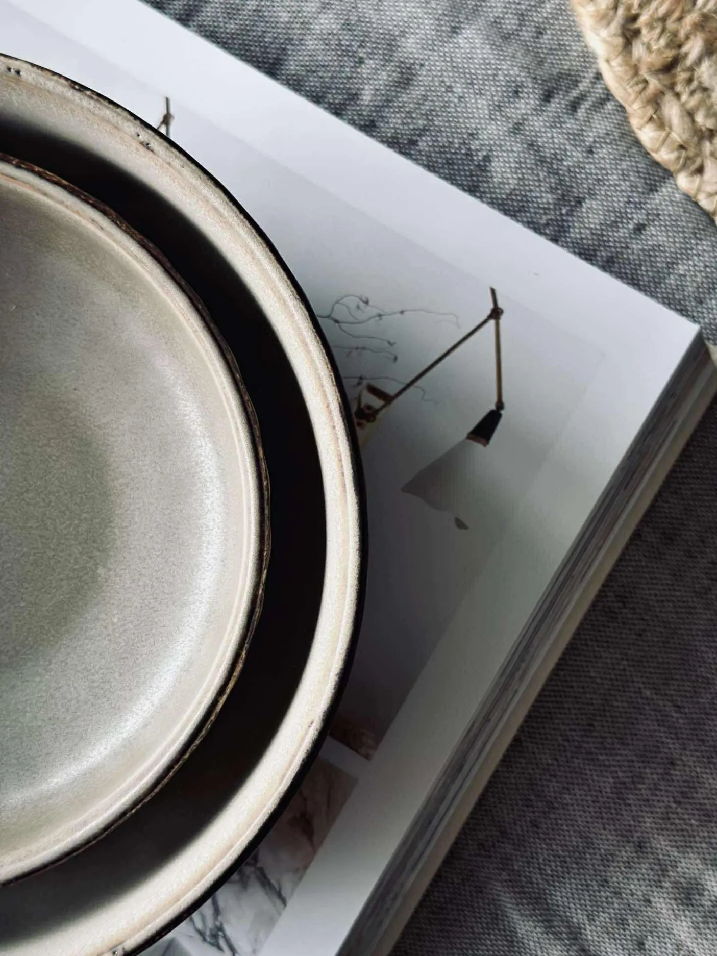 Skål VIGA strib stentøj - Mat brun 12cm