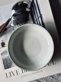 Skål VIGA strib stentøj - Sand flere størrelser