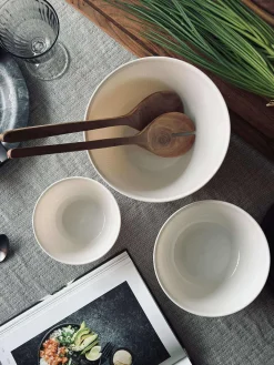 Skåle med låg - Sæt med 3 stk. White