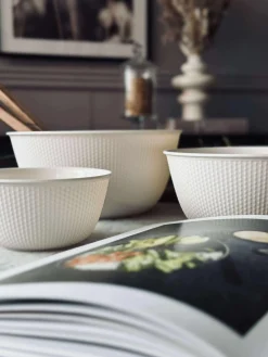 Skåle med låg - Sæt med 3 stk. White