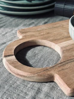 Skærebræt med rund håndtag - 40x20