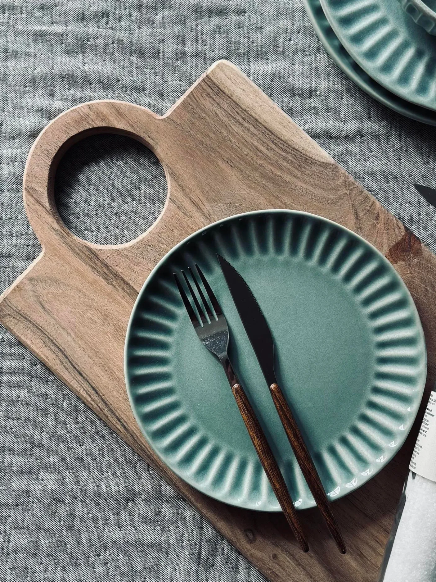 Skærebræt med rund håndtag 50x25