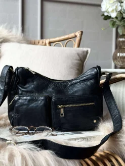 Skuldertaske Sienna - Black gold