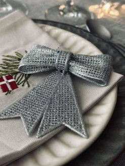 Sløjfe glitter - Silver