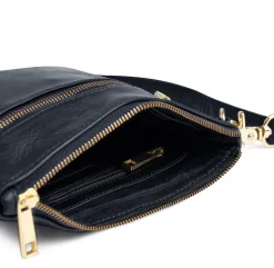 Smuk læder clutch - LADY Midnight Blue