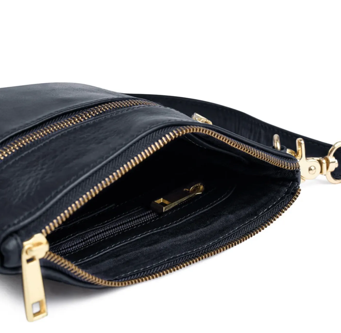 Smuk læder clutch - LADY Midnight Blue