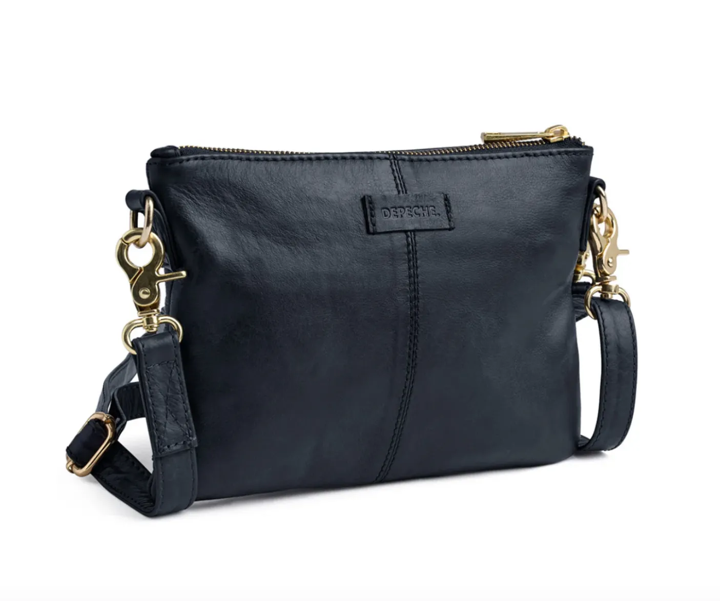 Smuk læder clutch - LADY Midnight Blue
