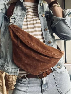 Smuk ruskindsbumbag - Cognac