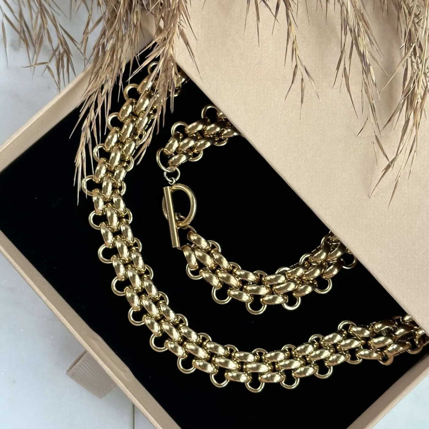 Smykkesæt ATHENA – Forgyldt