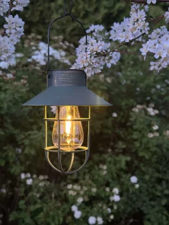 Solar lampe med ophæng - Grøn / guld