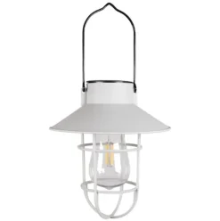 Solar lampe med ophæng - Hvid