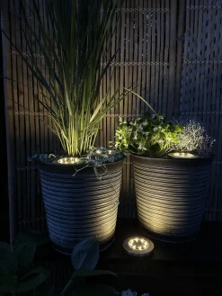 Solcelle spots SILVER – Sæt med 4 stk