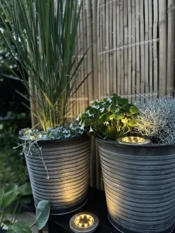 Solcelle spots SILVER – Sæt med 4 stk