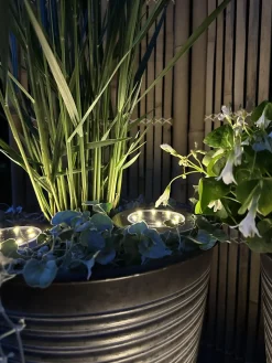 Solcelle spots SILVER – Sæt med 4 stk