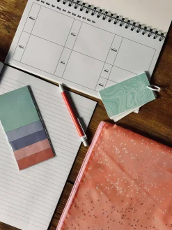 Sæt med notesbøger og taske - Pastel