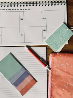 Sæt med notesbøger og taske - Pastel