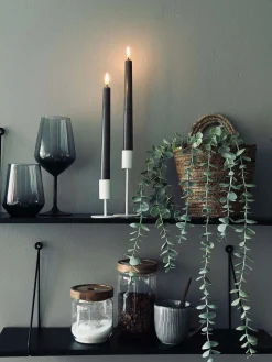 Stagelys / Sæt med 2 stk og fjernbetjening – Grå 24 cm