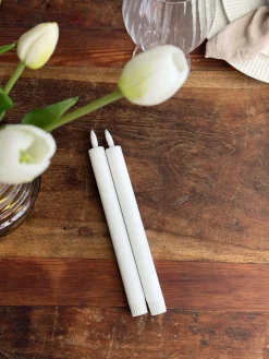 Stagelys Hvid 2 stk. - Flere størrelser