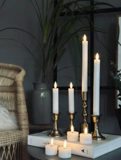 Stagelys Hvid 2 stk. - Flere størrelser