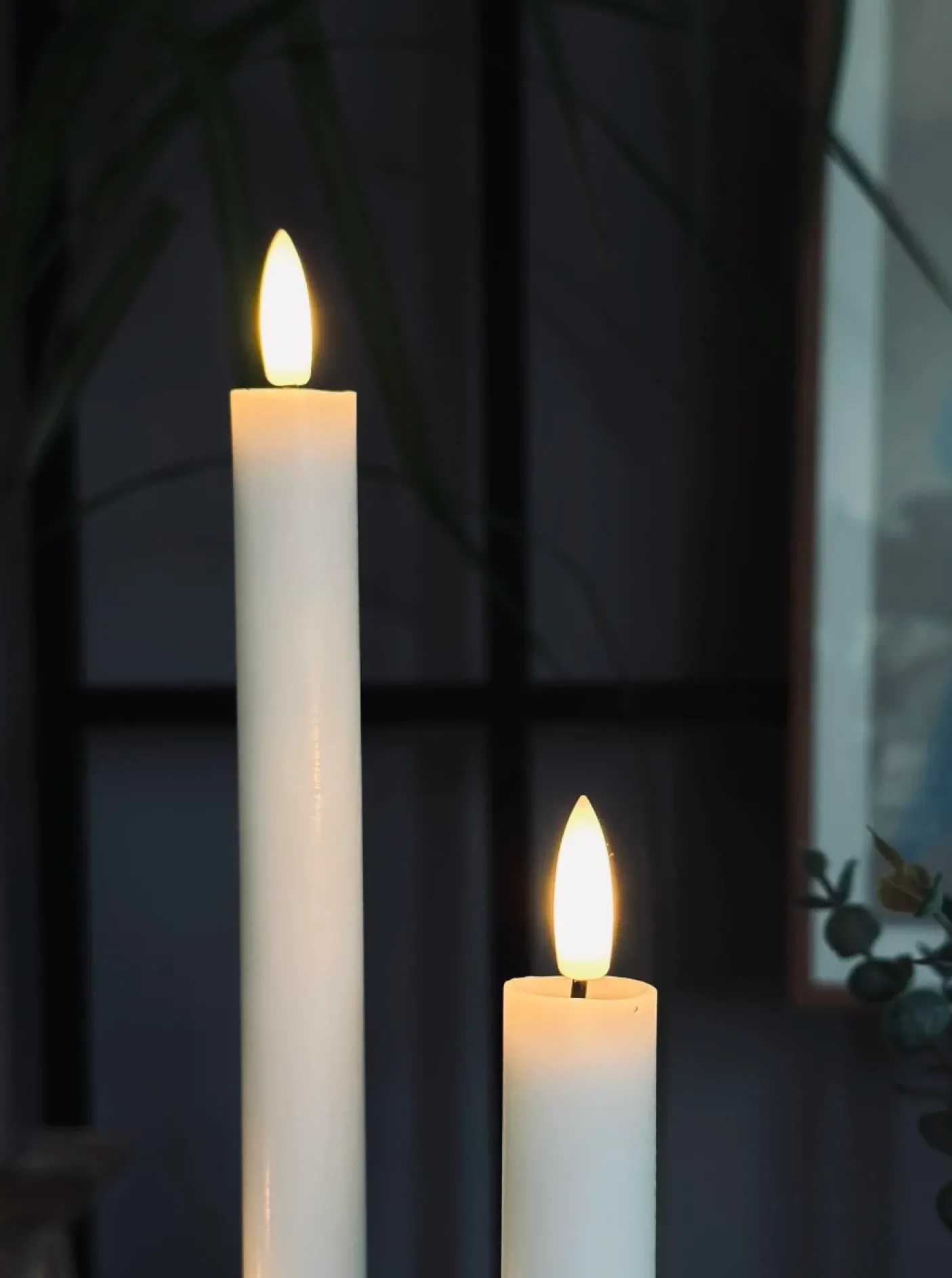 Stagelys Hvid 2 stk. - Flere størrelser