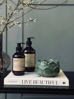 Stearinlys Lotus - Grøn Sage