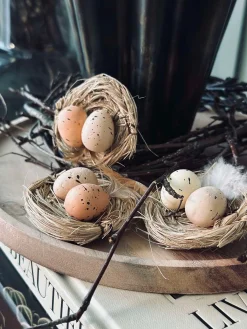 6stk. Reder med påskeæg - Borddekoration