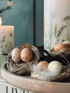 6stk. Reder med påskeæg - Borddekoration