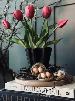 6stk. Reder med påskeæg - Borddekoration