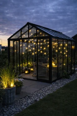 Stor Lyskæde med 50 LED pære og farveskift - Godkendt til inde og ude