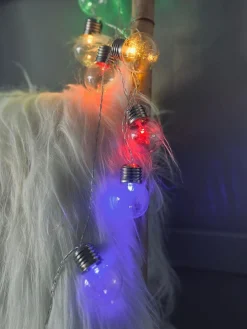 Stor Lyskæde med 50 LED pære og farveskift - Godkendt til inde og ude