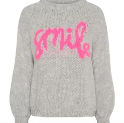 Strik Smile - Lys grå