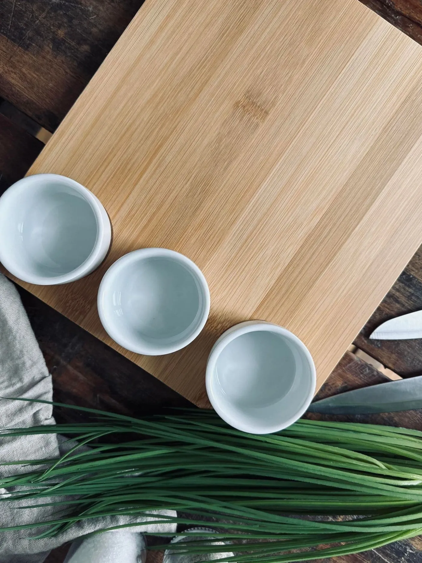 Sushi / tapas sæt m. Skåle og skærebræt