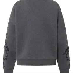 Sweatshirt med broderi - Grey oversize