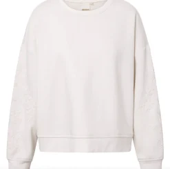 Sweatshirt med broderi - White oversize