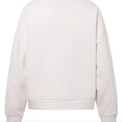 Sweatshirt med broderi - White oversize
