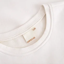 Sweatshirt med broderi - White oversize