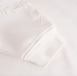 Sweatshirt med broderi - White oversize