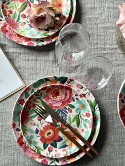 Tallerken flower melamin