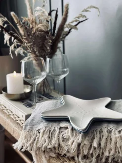 Tallerken melamin - Creme søstjerne