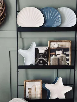 Tallerken melamin - Lys blå søstjerne