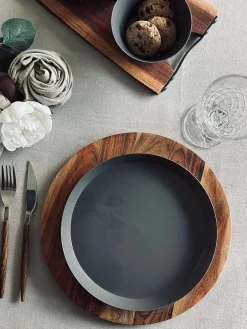 Tallerken Norma 24cm - Stone grey 2 stk.