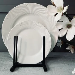 Tallerken stativ i sort metal - 4 tallerkner