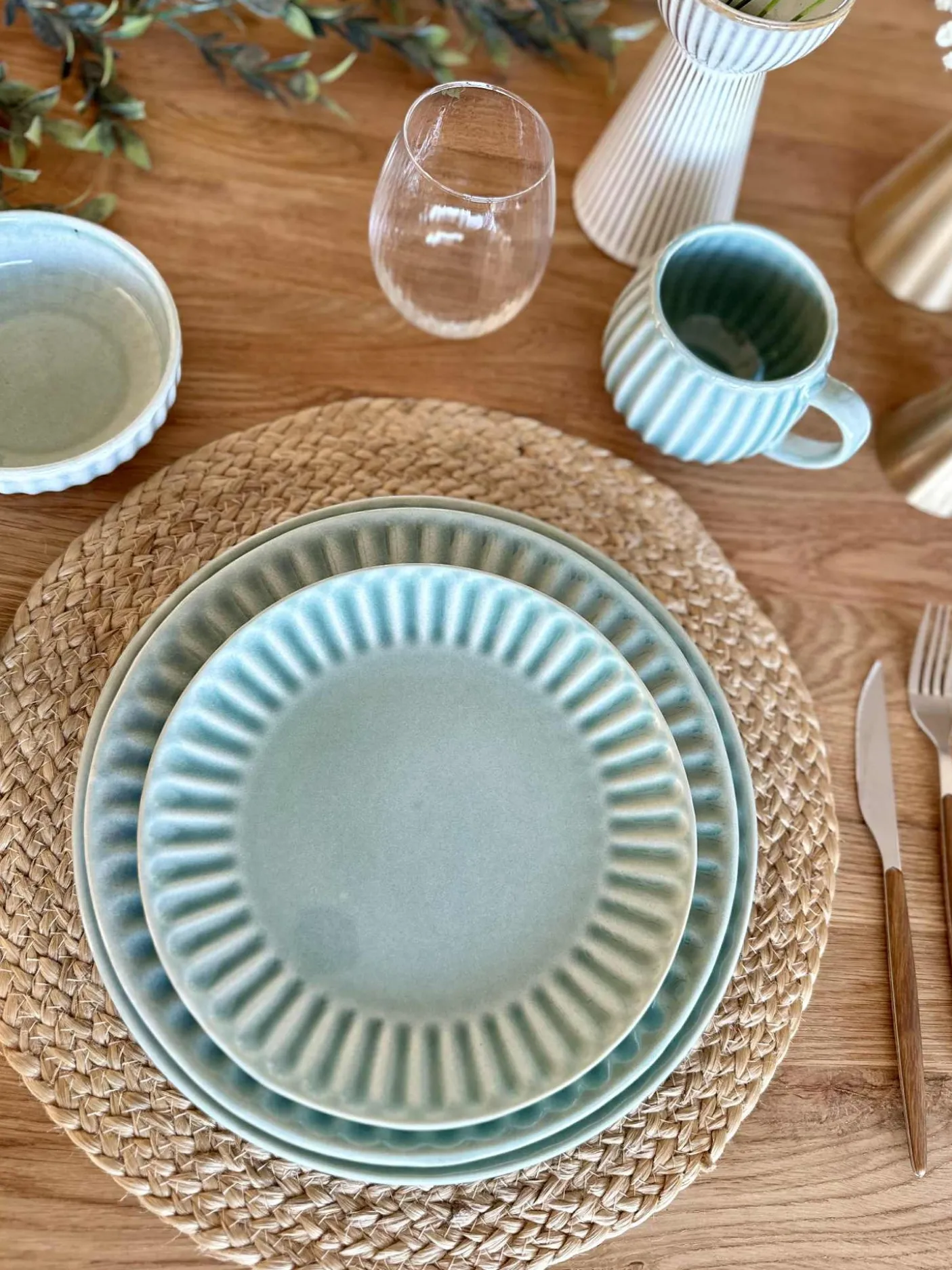 Tallerken VIGA Mint - Flere størrelser