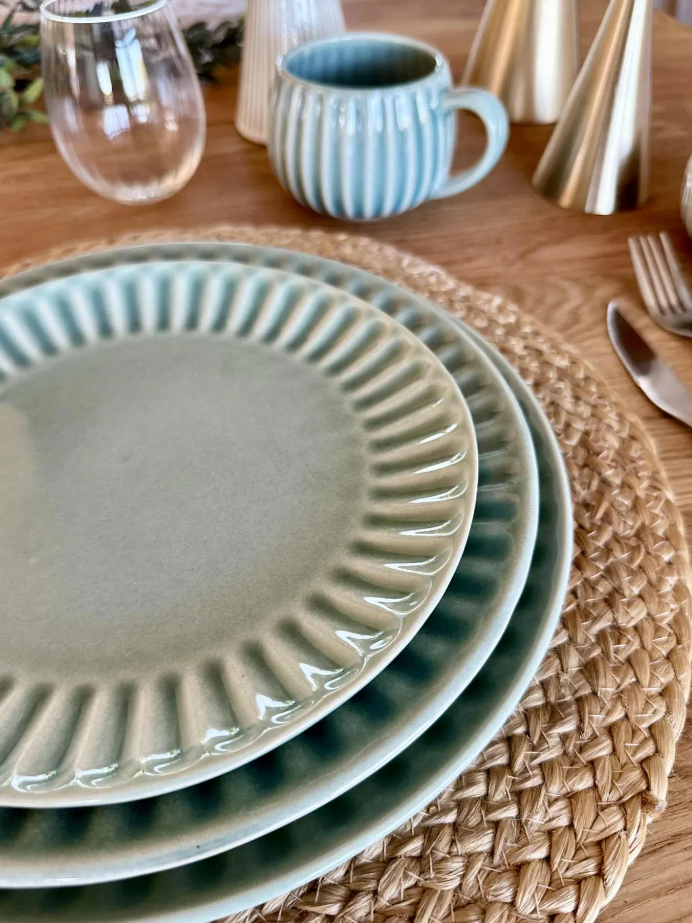 Tallerken VIGA Mint - Flere størrelser
