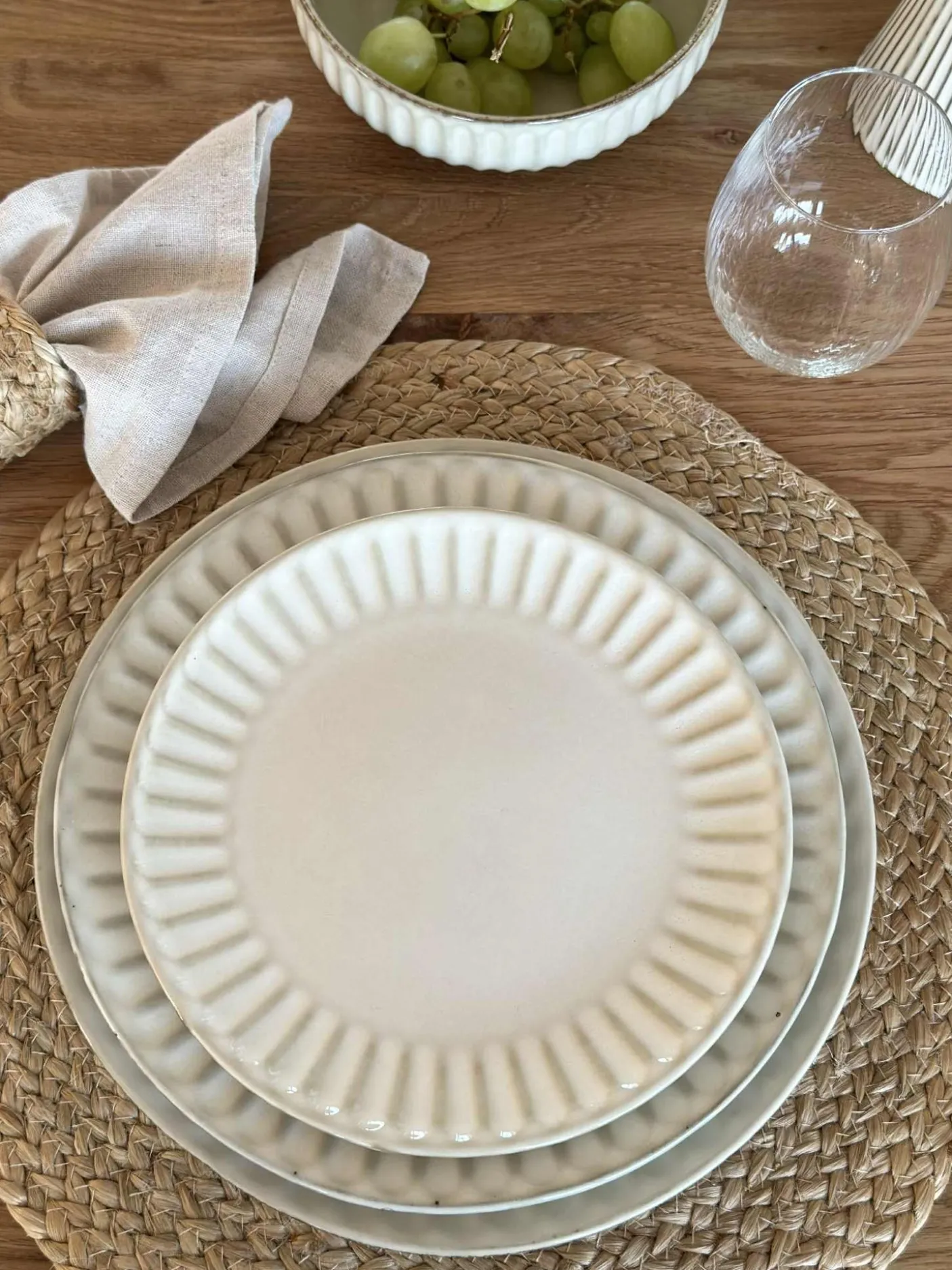 Tallerken VIGA Sand - Flere størrelser