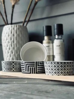 Tapas bakke - Firkantet - m. 4 skåle