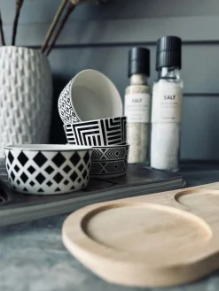 Tapas bakke - Firkantet - m. 4 skåle