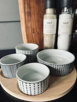 Tapas bakke - Rund - m. 4 skåle